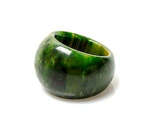 A Green Bakelite Ring,
