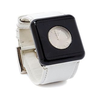 A Prada Watch, 8.5" x 2".