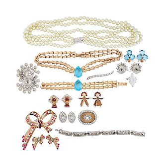 COLLECTION OF DESIGNER & ASSORTED COSTUME JEWELRY