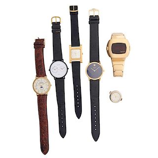 SIX TIMEPIECES, INCL. GOLD