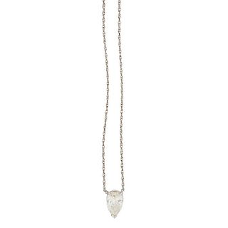 PEAR SHAPED DIAMOND SOLITAIRE NECKLACE