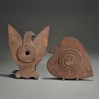 Two Cast Iron Shooting Targets