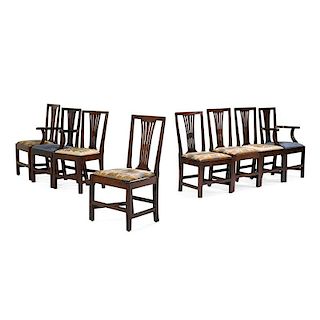 ASSEMBLED SET OF GEORGE III STYLE DINING CHAIRS