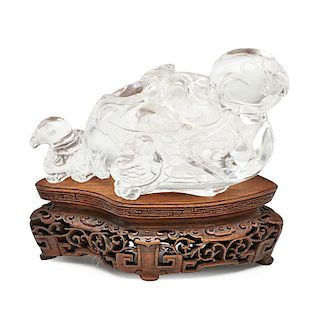 CARVED ROCK CRYSTAL QUAIL