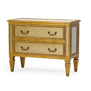 NEOCLASSICAL STYLE MIRRORED CHEST OF DRAWERS