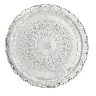 TIFFANY & CO STERLING SILVER SALVER