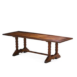 COLONIAL HARDWOOD TRESTLE TABLE