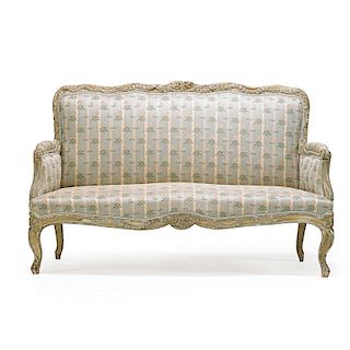 LOUIS XV STYLE PAINTED SETTEE
