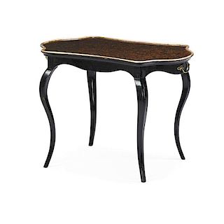 LOUIS XV STYLE FAUX PAINTED SIDE TABLE