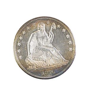 U.S. 1876-CC SEATED LIBERTY 50C