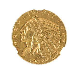 1909-D $5 INDIAN GOLD COIN