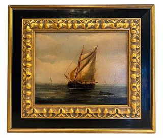 Early 20th C. European Seascape Oil Painting