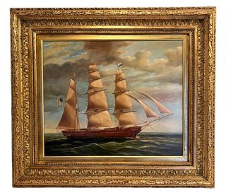 D. Tayler American Clipper Ship Oil Painting