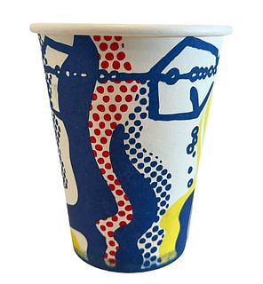 Roy Lichtenstein Barney's NY Screenprint Paper Cup