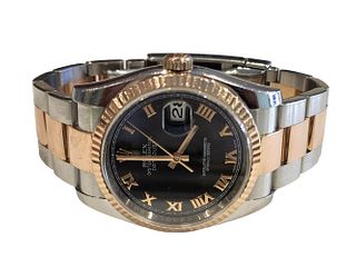 Rolex Two Tone Oyster Perpetual Datejust Watch