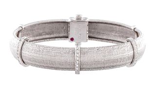 Roberto Coin 18K Silk Woven Diamond Bracelet