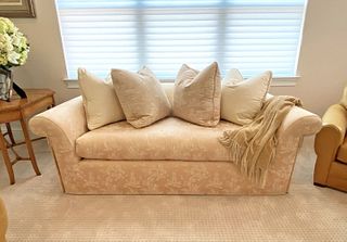 J. Robert Scott Designer Couch w/ Throw & Pillows