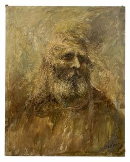 Elmo Gideon "Moses' Oil Painting on Canvas