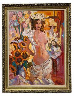 Bill Newsom Nude Oil Painting on Canvas