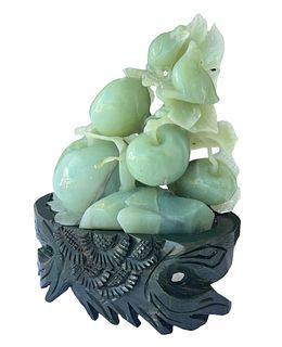 Chinese Hand Carved Serpentine Jade Sculpture