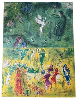 (2) Marc Chagall Lithographs "Daphne & Chloe"