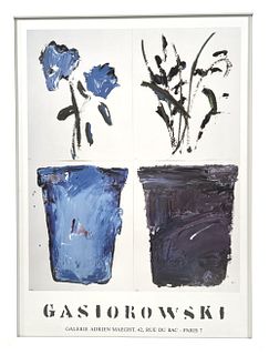 Gerard Gasiorowski Galerie Maeght Flowers Poster