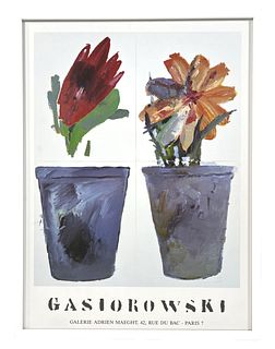 Gerard Gasiorowski Galerie Maeght Flowers Poster