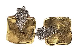 Seidengang 18K Gold Platinum & Diamond Earrings