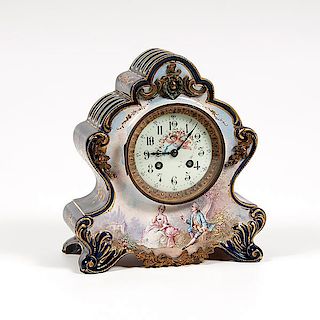 Samuel Marti French Porcelain Clock 