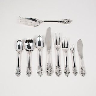 Wallace Grand Baroque Partial Sterling Flatware Set 
