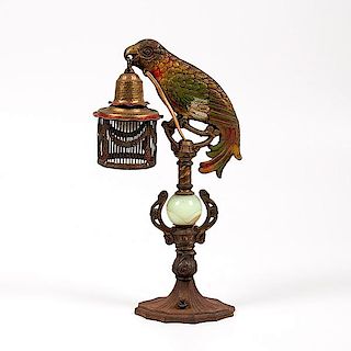Cold-Painted Parrot Lamp 