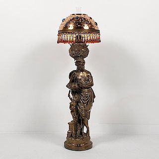 Figural Newel Post Lamp 