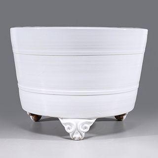 Chinese Blanc de Chine Porcelain Tripod Basin