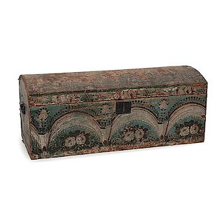 Wallpaper Covered Dome Top Chest 