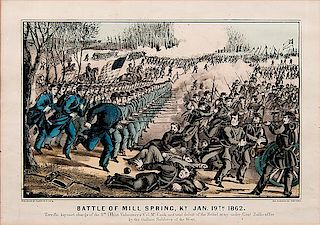 Currier & Ives Civil War Hand-Colored Lithographs 
