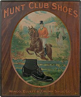 Hunt Club Shoes Tin Sign 