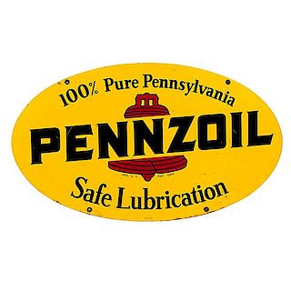 Pennzoil Tin Double-Sided Sign 