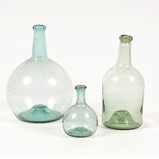 American Blown Glass Bottles 