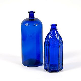 Large Cobalt Bottles  