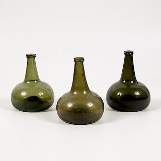 Dutch Onion Form Wine Bottles  