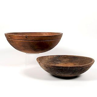 Large Turned Wooden Bowls  