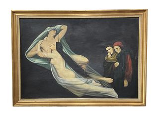 Contemporary Erotic Oil on Canvas Painting