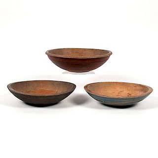 Turned and Painted Wooden Bowls  