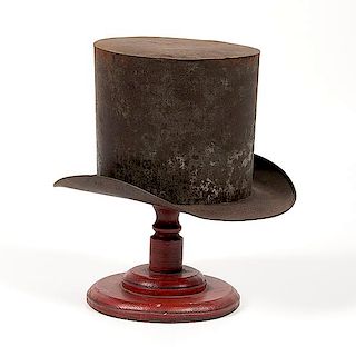 Tin Anniversary Folk Art Top Hat 