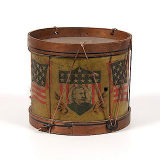 Lithographed Tin Admiral Dewey Drum  