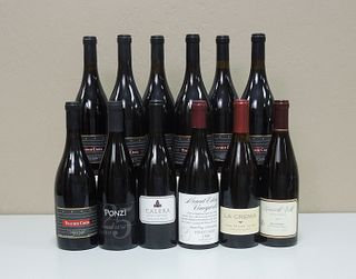 (12) Bottles of California Pinot Noir.