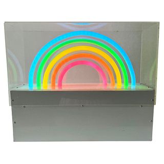 1970s Rainbow Neon Plexiglass Pop Art Sculpture