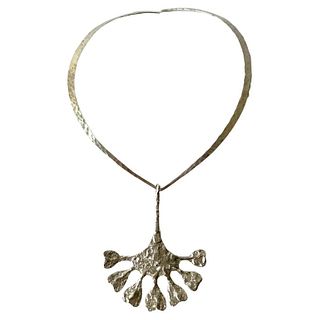 Theresia Hvorslev for Mema Swedish Modern Sterling Silver Pendant Necklace