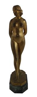 Neoclassical Gilt Nude Figurine