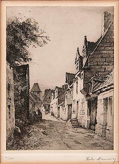 Etchings of French Towns (20th Century)  